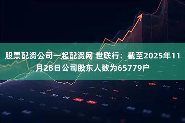 股票配资公司一起配资网 世联行：截至2025年11月28日公司股东人数为65779户